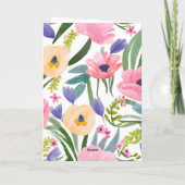 春の花 | パステルカラーの花水彩 カード (裏面)