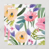 春の花 | パステルフローラウォーターカラーカード (正面/裏面)