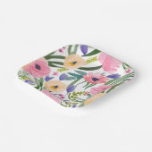 春の花 | パステルフローラ水彩 ペーパープレート (傾斜あり)