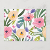 春の花 | パステルフローラ水彩 ポストカード (正面)