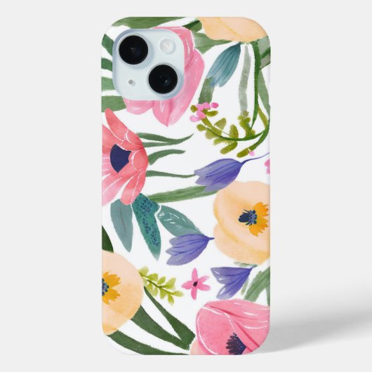 春の花 | パステルフローラ水彩 Case-Mate iPhoneケース (裏面)