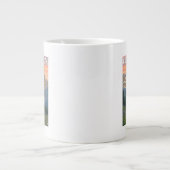 春の花-ビンテージ·トラベル·ポスター ジャンボコーヒーマグカップ (正面)