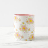 春の花(ピンク) ツートーンマグカップ (中央)