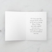 春の花。ファインアートカスタムイースターカード シーズンカード (内部)