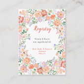 春の花 フラワーズ ウェディング レジストリー エンクロージャーカード (正面)