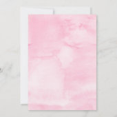 春の花 フラワーズ ピンク＆モーブ ブライダルシャワー 招待状 (裏面)