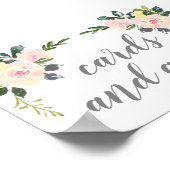 春の花 フラワーブラッシュ 結婚式のカードとギフト サイン (角)