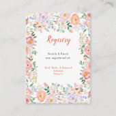 春の花 フラワー ウェディング レジストリー エンクロージャーカード (正面)