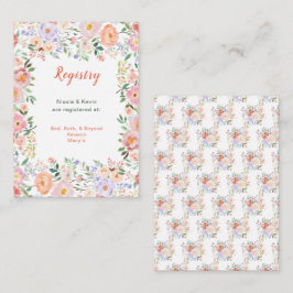 春の花 フラワー ウェディング レジストリー エンクロージャーカード