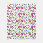 春の花 フリースブランケット (正面)