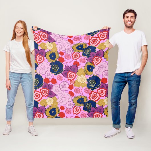 春の花 フリースブランケット (インサイチュ)