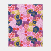 春の花 フリースブランケット (正面)