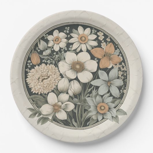 春の花 ペーパープレート (正面)