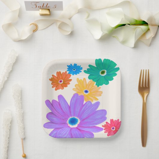 春の花 ペーパープレート (ウェディング)