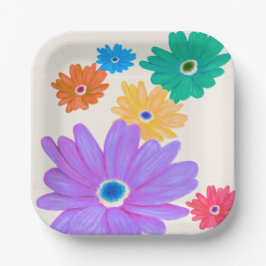 春の花 ペーパープレート
