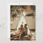 春の花 ボホウェディング Save The Date 招待状 (裏面)