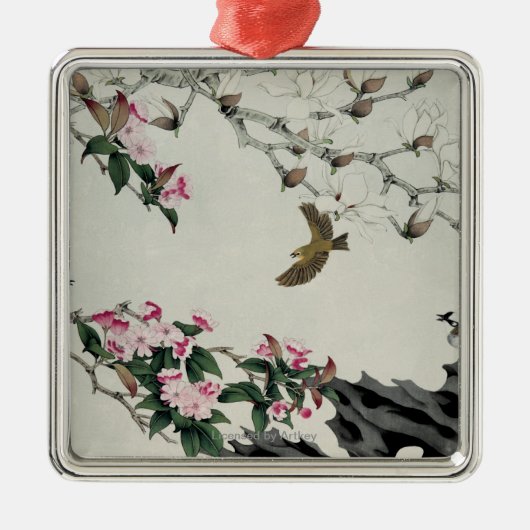 春の花 メタルオーナメント (正面)