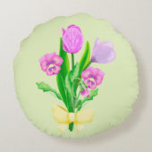 春の花 ラウンドクッション (裏面)