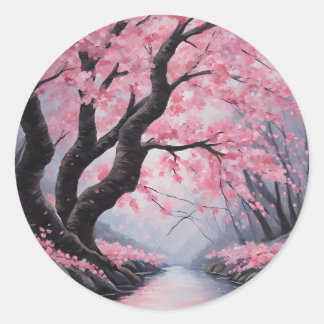 春の花 ラウンドシール