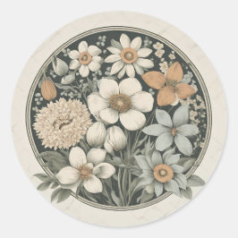 春の花 ラウンドシール