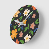 春の花 ラウンド壁時計 (傾斜)