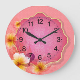 春の花 ラージ壁時計