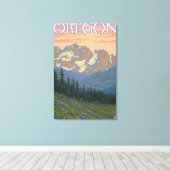 春の花 – ヴィンテージ旅行ポスター キャンバスプリント (インサイチュ (ウッドフロア))