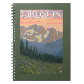 春の花 – ヴィンテージ旅行ポスター ノートブック (正面)