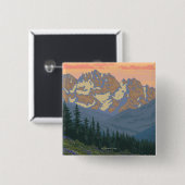 春の花 – ヴィンテージ旅行ポスター 缶バッジ (正面&裏面)