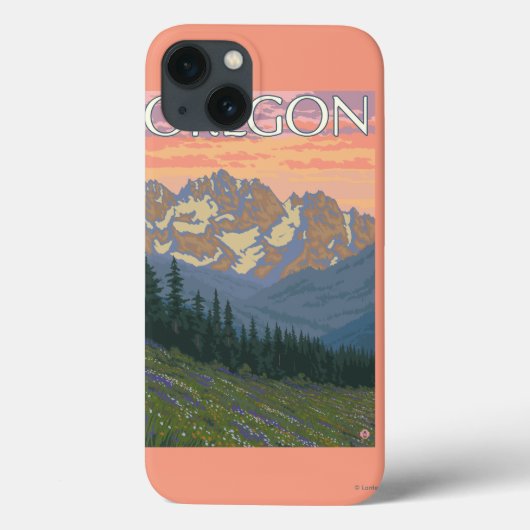 春の花 – ヴィンテージ旅行ポスター Case-Mate iPhoneケース (裏面)
