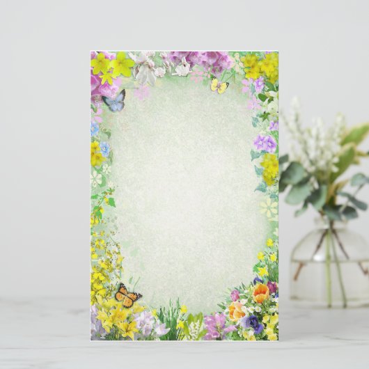 春の花 便箋 (スタンド正面)