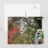 春の花、修道院の保護者 – ネパールポストカ ポストカード (正面/裏面)