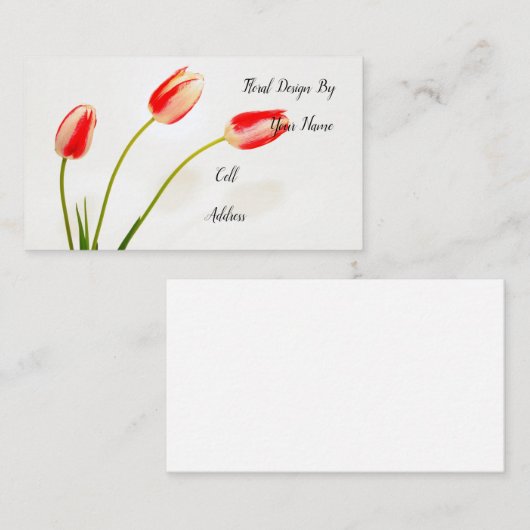 春の花 名刺 (正面/裏面)