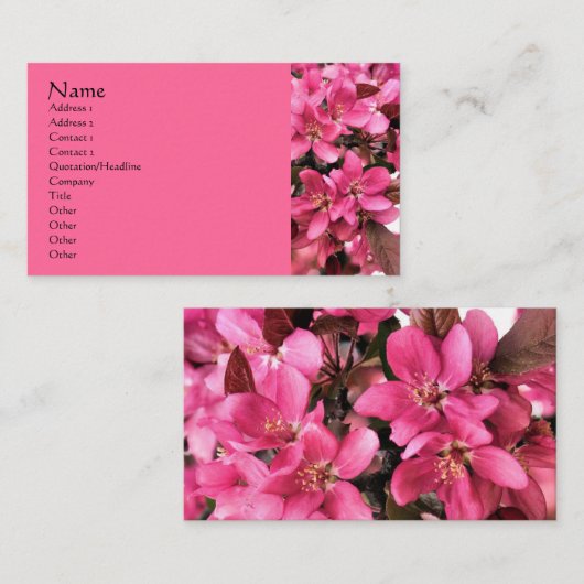 春の花 名刺 (正面/裏面)