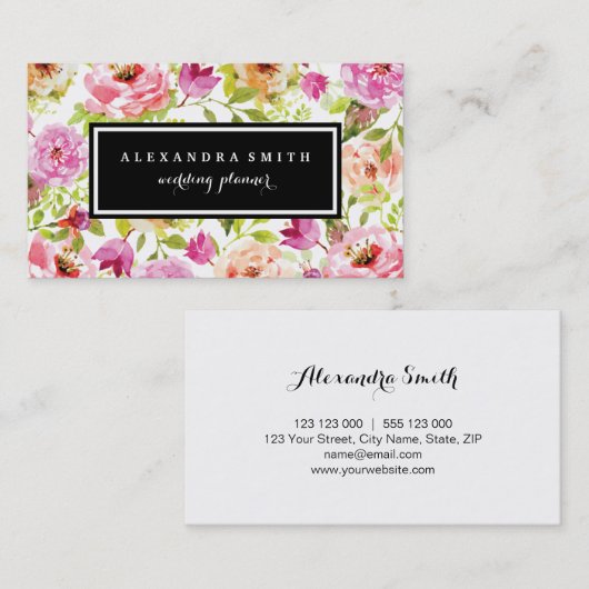 春の花 名刺 (正面/裏面)