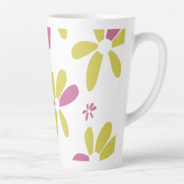 春の花 多色 黄色 ピンク カフェラテマグ
