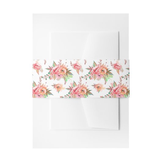 春の花 招待状ベリーバンド (正面例)