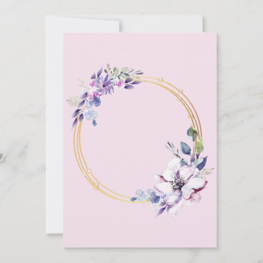 春の花 招待状 (裏面)