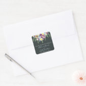 春の花、日付の保存 スクエアシール (封筒)