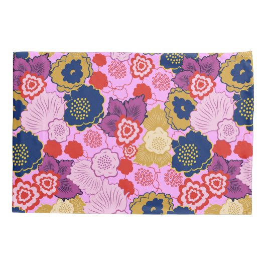 春の花 枕カバー (裏面)