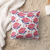 春の花、水の色のシームレスなパターン。 クッション (ブランケット)