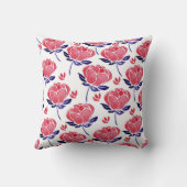 春の花、水の色のシームレスなパターン。 クッション (裏面)