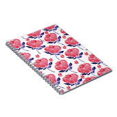 春の花、水の色のシームレスなパターン。 ノートブック (右側)