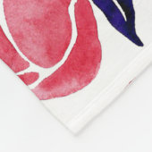 春の花、水の色のシームレスなパターン。 フリースブランケット (角)