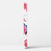 春の花、水の色のシームレスなパターン。 Case-Mate iPhoneケース (裏面 / 左)