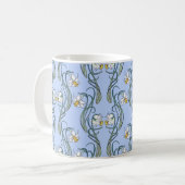 春の花。水仙の花が交錯して コーヒーマグカップ (正面左)