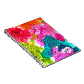 春の花 水彩抽象アート ノートブック (右側)