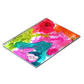 春の花 水彩抽象アート ノートブック (左側)