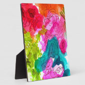 春の花 水彩抽象アート フォトプラーク (側面)