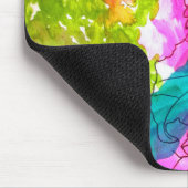 春の花 水彩抽象アート マウスパッド (コーナー)